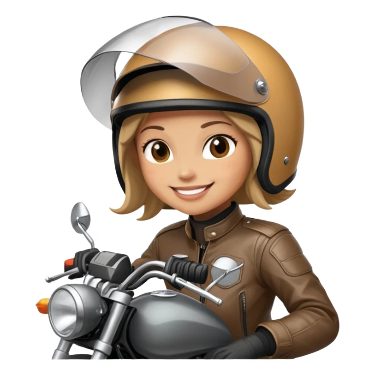 Femme en moto amoureuse  sticker