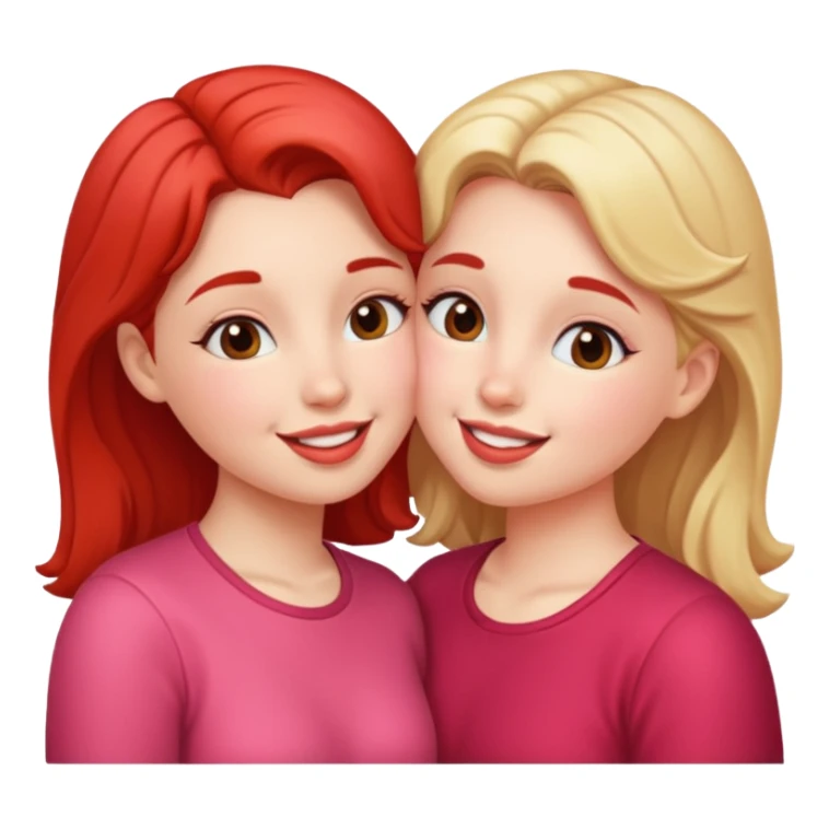 A girl kissing a girl  sticker