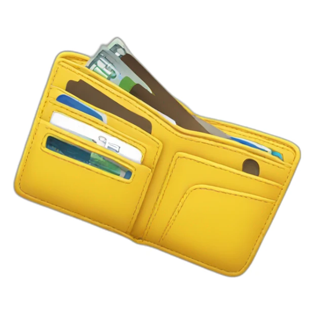 yellow wallet sticker