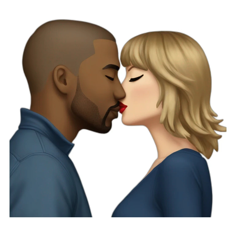 Kayne and Taylor swift kissing sticker
