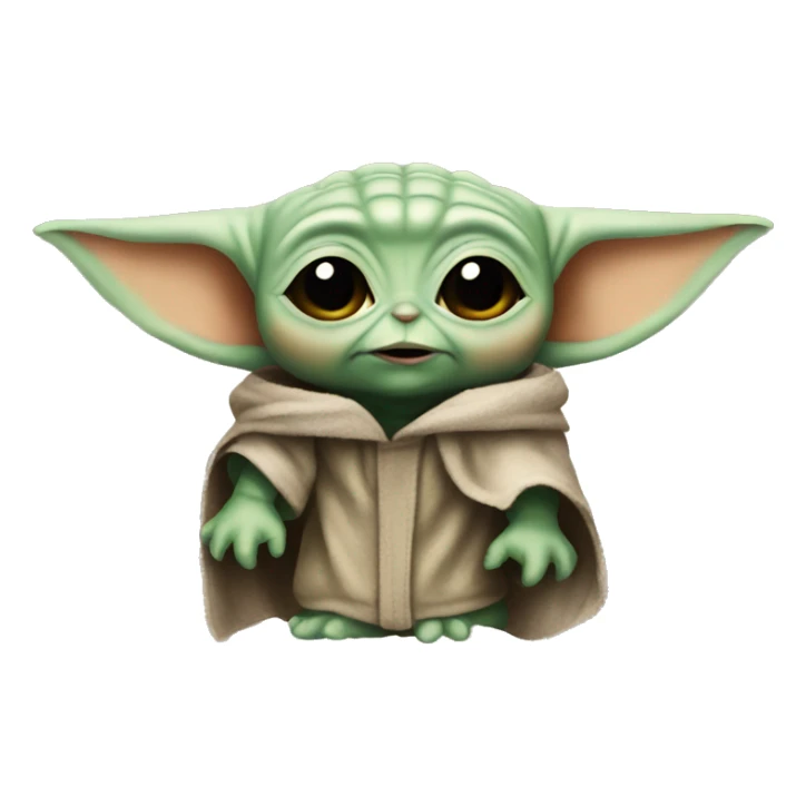 baby yoda looks like Batman sticker