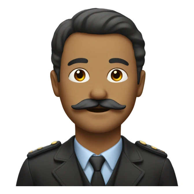 Un homme avec une moustache carré  sticker