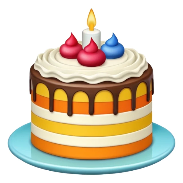Cake slice sticker