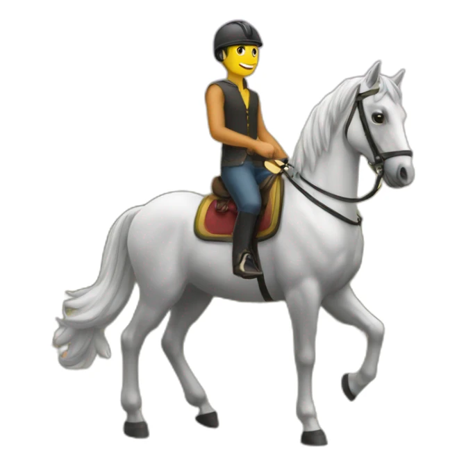 homair simsone sur un cheval sticker
