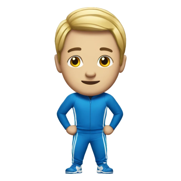 sport man in blue sport suit sticker