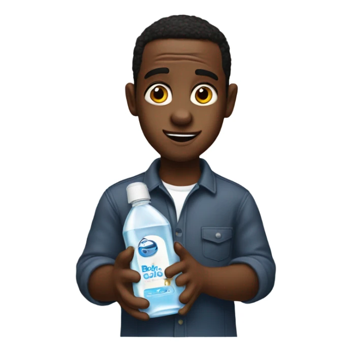 diddy holding a bottle of baby oil  sticker