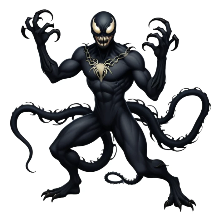 Fullbody Demiurge Venom-like shadowy god sticker