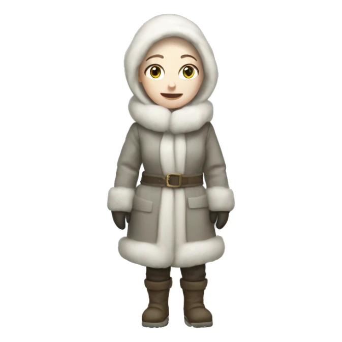 pale skin Snow-woman full body sticker