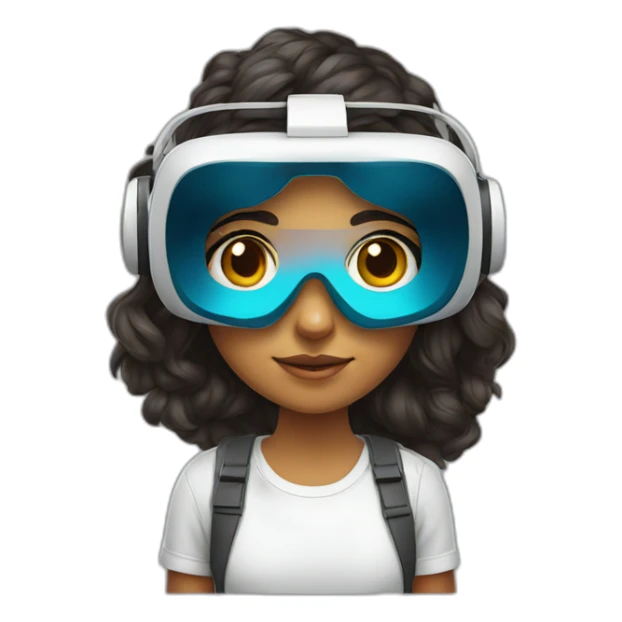 Graphic Designer colombian girl with VR headset sticker