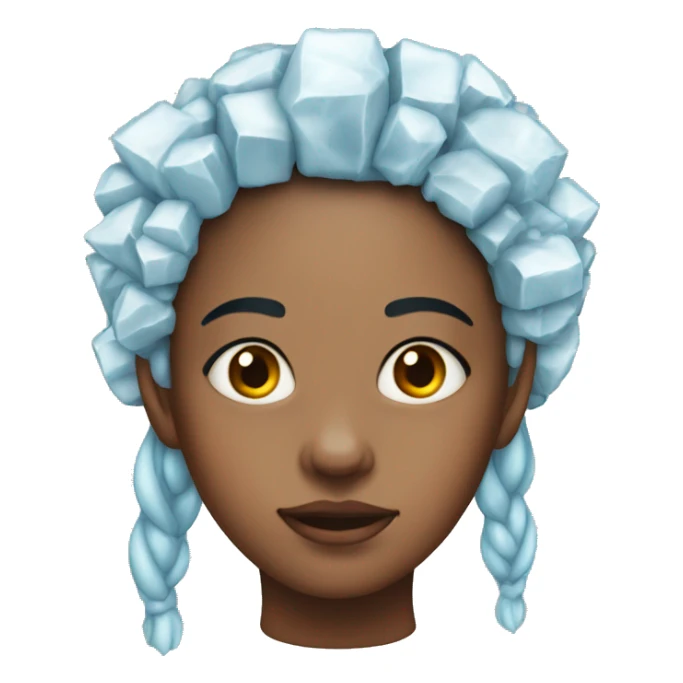 ugly girl with ice on her head sticker