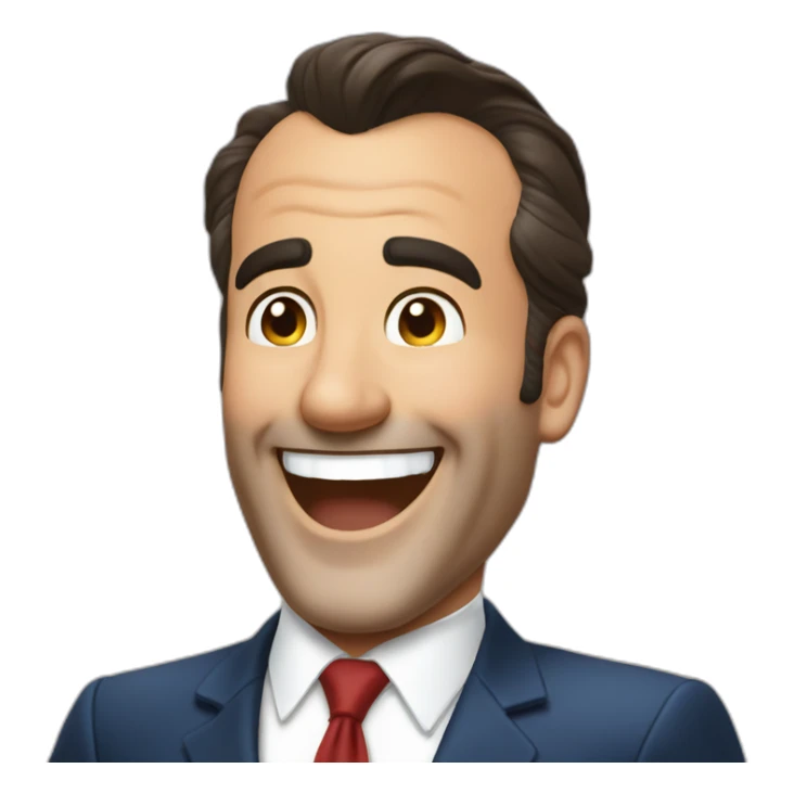 jean-dujardin-as-president-laughing sticker