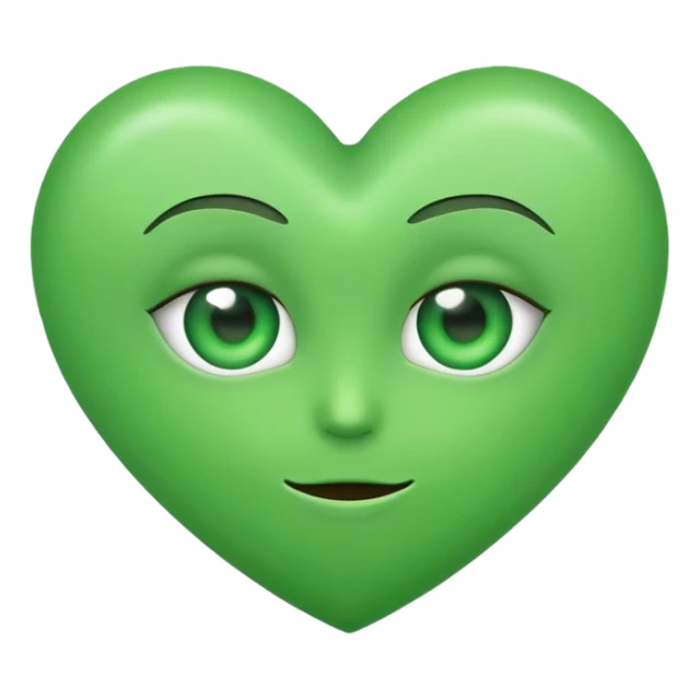 😍 emoji but with green gearts sticker