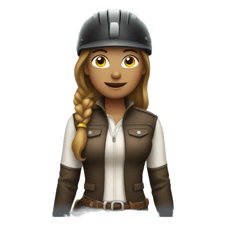 woman wearing horse riding gear sticker