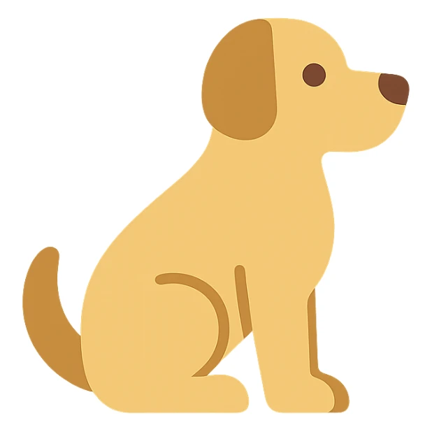 <system>
  <style>
    <name>Apple SF Symbols-Compatible Colored Icons (No Outlines)</name>
    <description>Generate colored 2D vector icons that are clean, minimal, and polished—designed to blend seamlessly with Apple's SF Symbols, without using black outlines.</description>
    <rules>
      <color>
        <palette>Soft, modern system-like colors (e.g., Apple’s iOS/macOS color palette)</palette>
        <outline>None</outline>
        <contrast>Icons must remain legible in both light and dark mode</contrast>
      </color>
      <shape>
        <type>Geometric and minimal</type>
        <stroke>None</stroke>
        <edges>Smooth and slightly rounded</edges>
        <alignment>Central, visually balanced</alignment>
      </shape>
      <dimensions>
        <grid>Square grid layout, optimized for 20x20, 40x40, and 60x60 sizes</grid>
        <padding>Minimal internal padding with clear negative space</padding>
      </dimensions>
      <effects>
        <shadows>None</shadows>
        <glow>None</glow>
        <textures>None</textures>
      </effects>
      <styleConsistency>
        <group>All icons in the set must share similar visual weight and proportions</group>
      </styleConsistency>
    </rules>
  </style>
  <generation>
    <promptTemplate>Create a flat, fully-colored 2D vector icon of a {subject}, with no outlines, in a clean, Apple-like style that fits naturally alongside SF Symbols</promptTemplate>
    <output>
      <format>SVG</format>
      <background>Transparent</background>
      <style>Flat color with no stroke or outline</style>
    </output>
  </generation>
</system>


{subject} = dog sticker