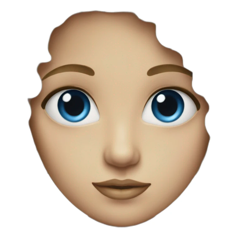 Female artist with blue eyes sticker