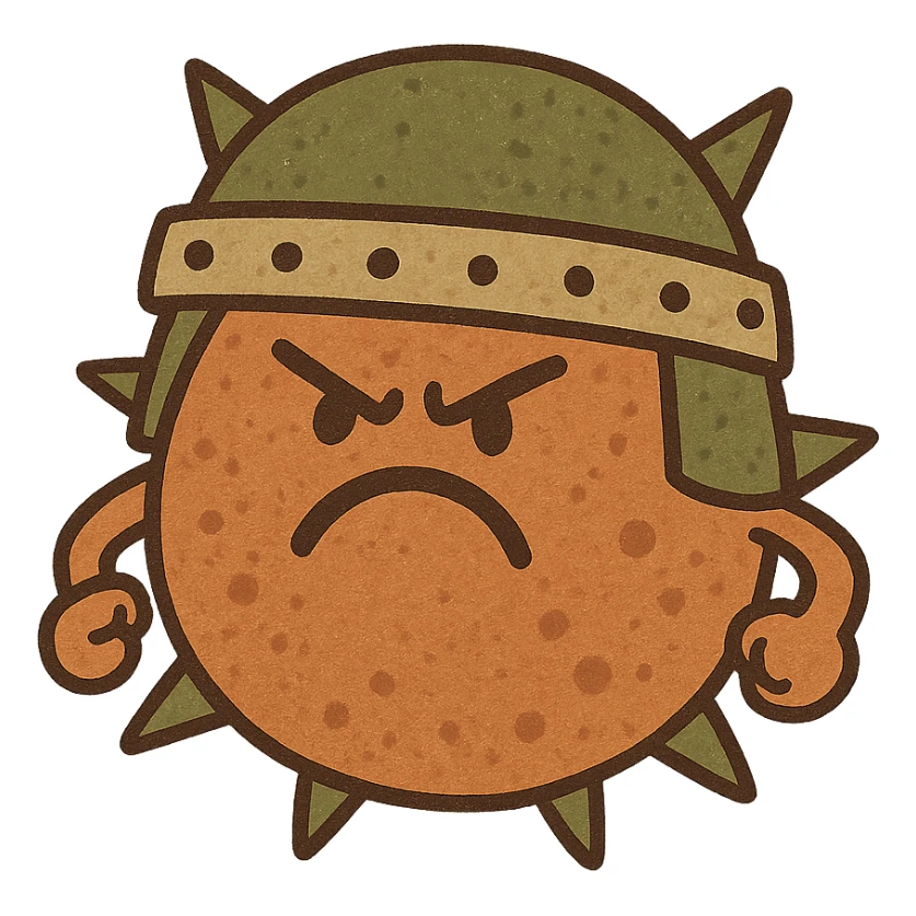 Angry armored cells. Just the cell, without a ground unter him sticker