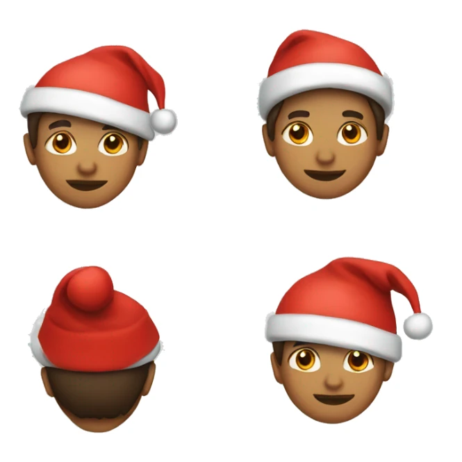 boy in santa hat sticker