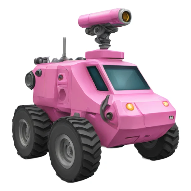 moon rover in strong pink color sticker