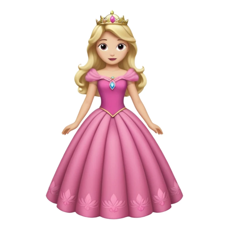 Princesa aurora Disney com vestido rosa e corpo inteiro sticker