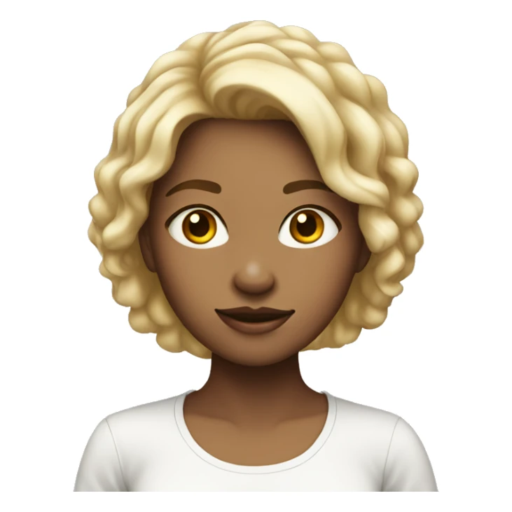 Light skinned girl in white shirt sticker