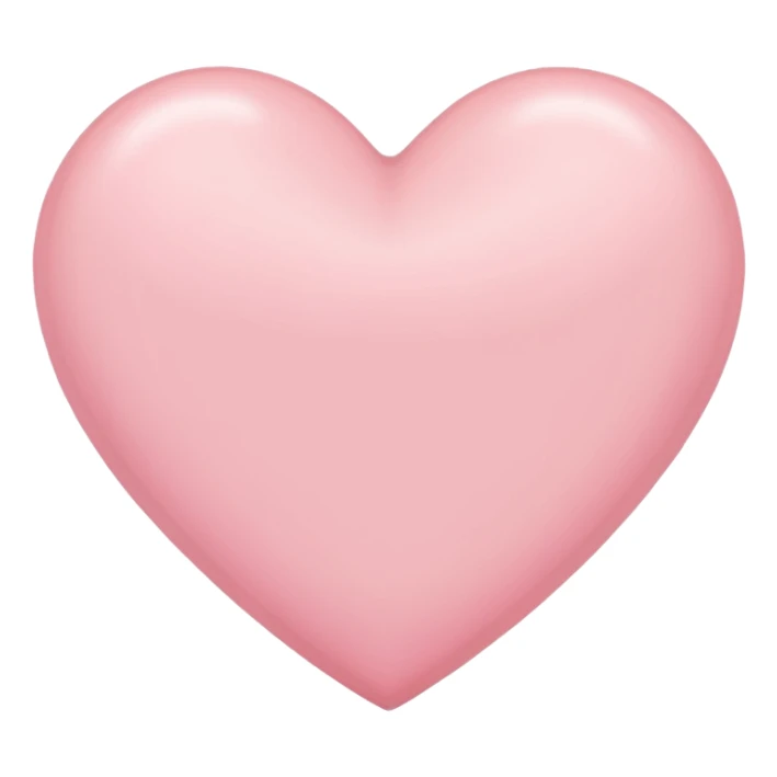 Light pink baby pink heart sticker