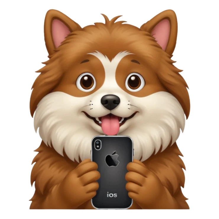 Cachorro ou amigo irritando o celular no computador sticker