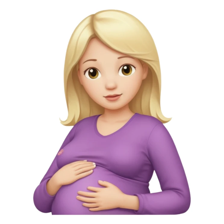 thicc and pregnant woman blond white sticker