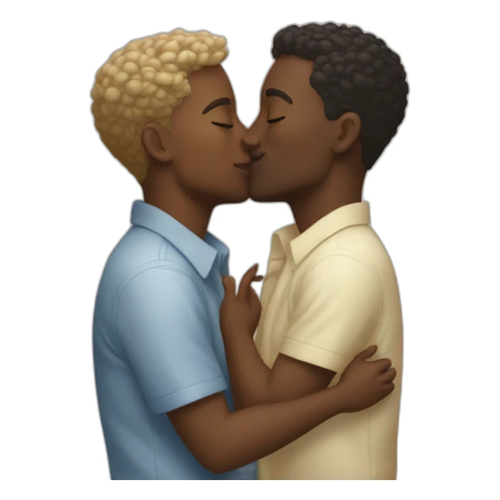 White gay kiss love sticker
