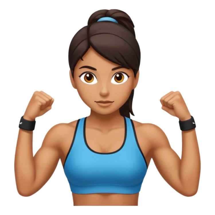 fitness girl, dark eyes sticker