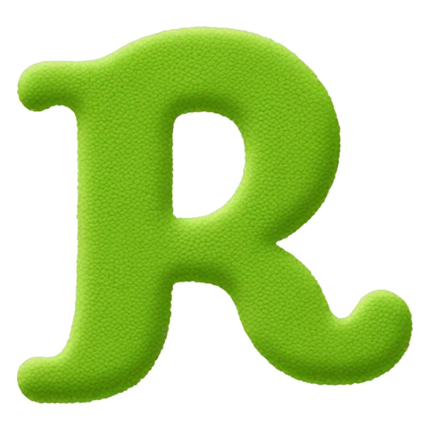 The word “matcha” that looks like a bubble letter  sticker