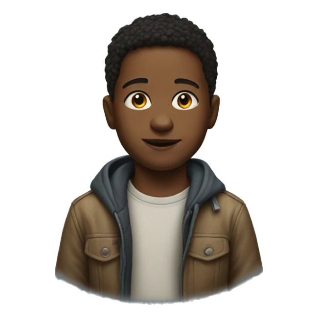 realistic portrait of boy sticker