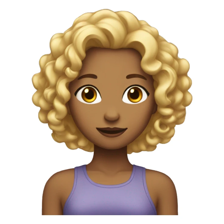 Girl with blond curly hair  sticker
