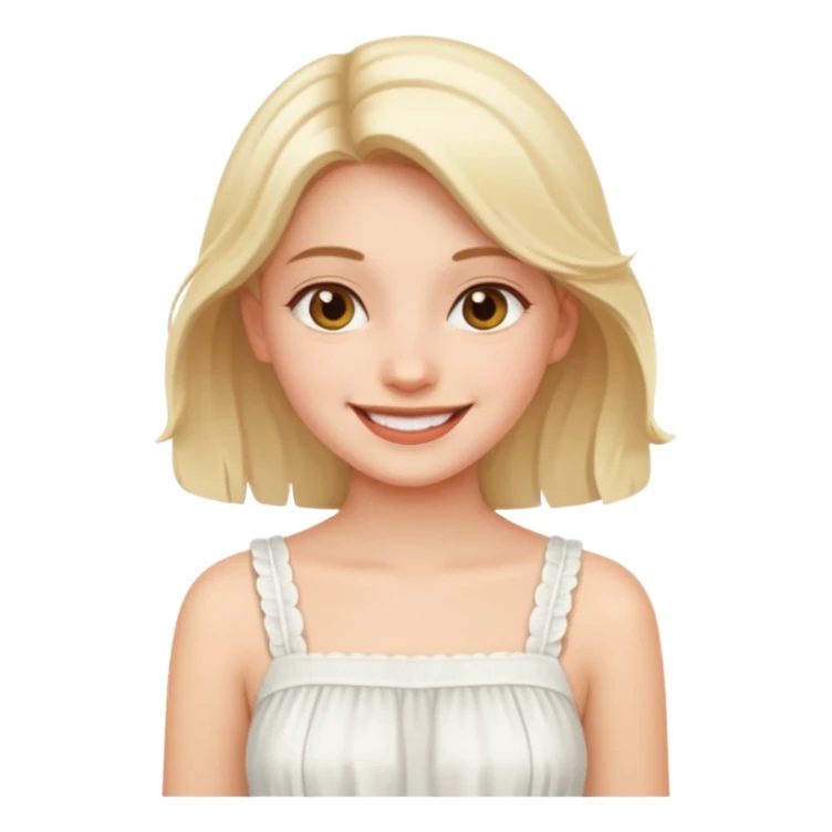 girl in white summer dress  sticker