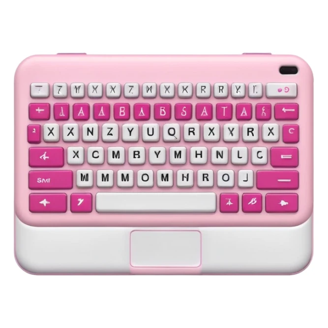 mix light pink dark pink and white girly keyboard sticker
