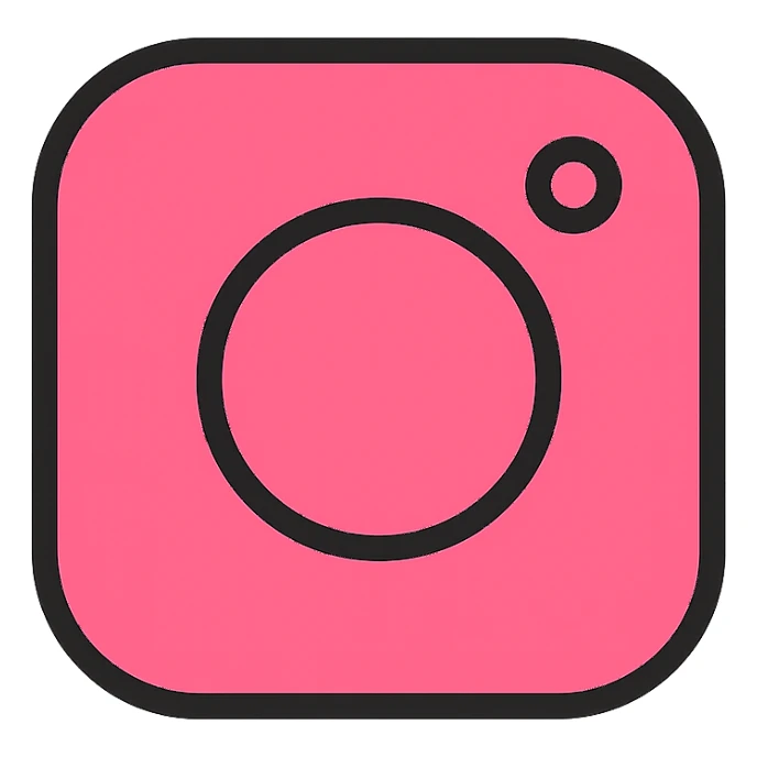 Instagram logo in pink color icon style sticker