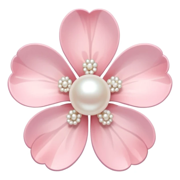 light pastel sakura flower with pearl beaded outline sticker