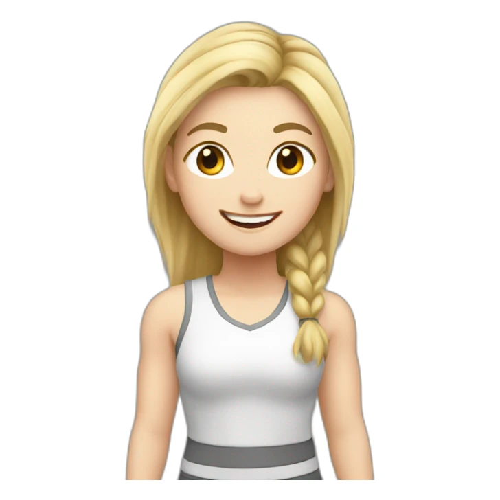 happy fighter white girl sticker