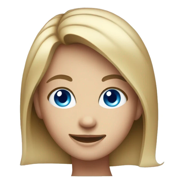 smiling girl with medium breasts with blue eyes sticker