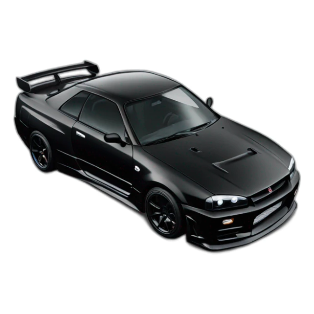 Nissan gtr skyline r34 black sticker
