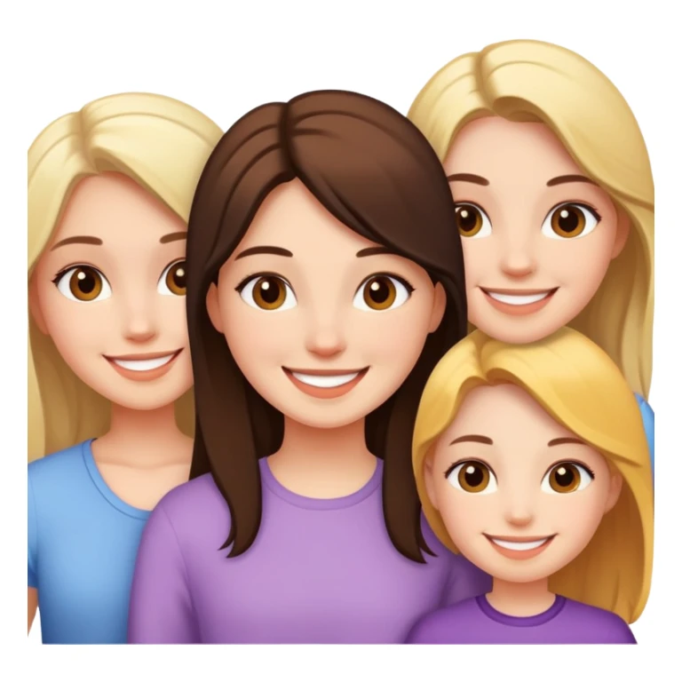 girl with a lot of friends  sticker