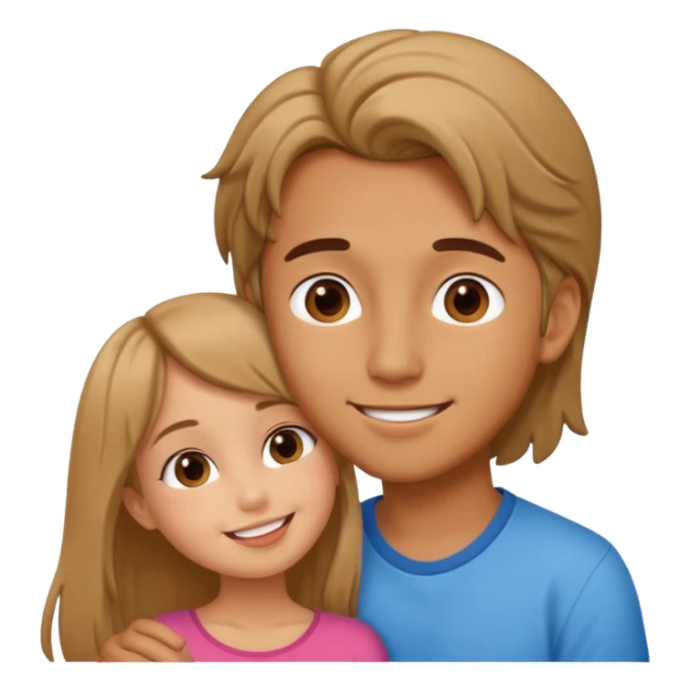 A Cute boy kissing a cute girl sticker