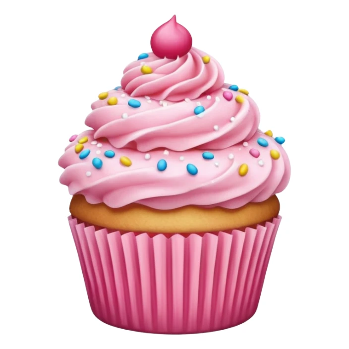 Cupcake with pink icing sticker
