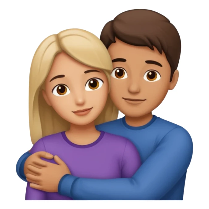 Man and women hugging each other  sticker