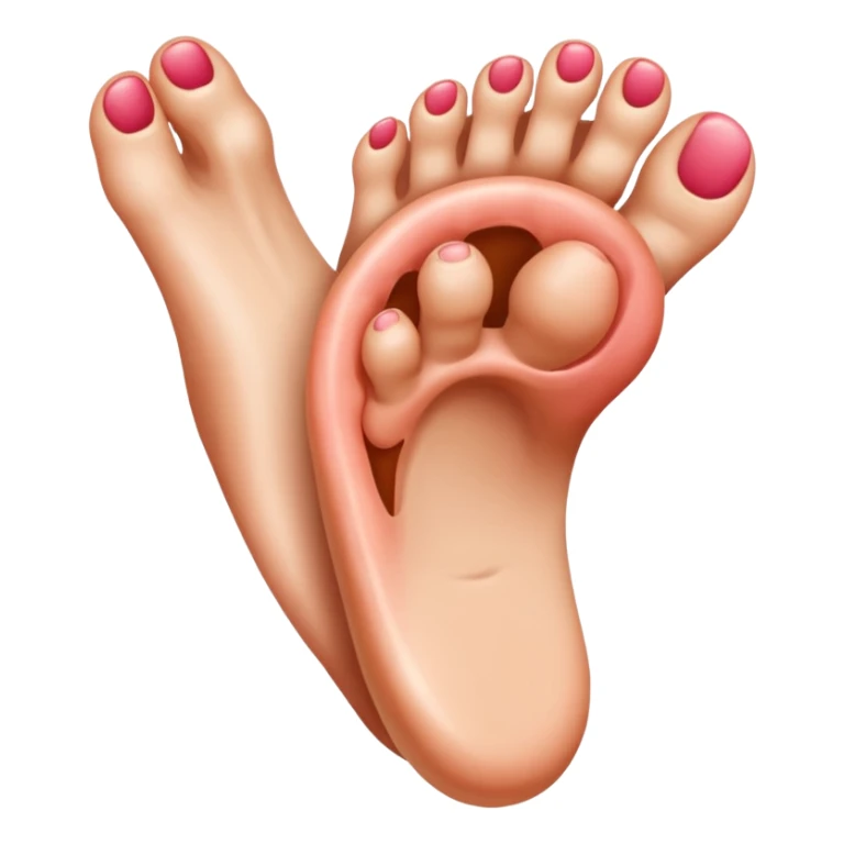 The foot emoji but everything EXCEPT the toes are the eye emoji sticker