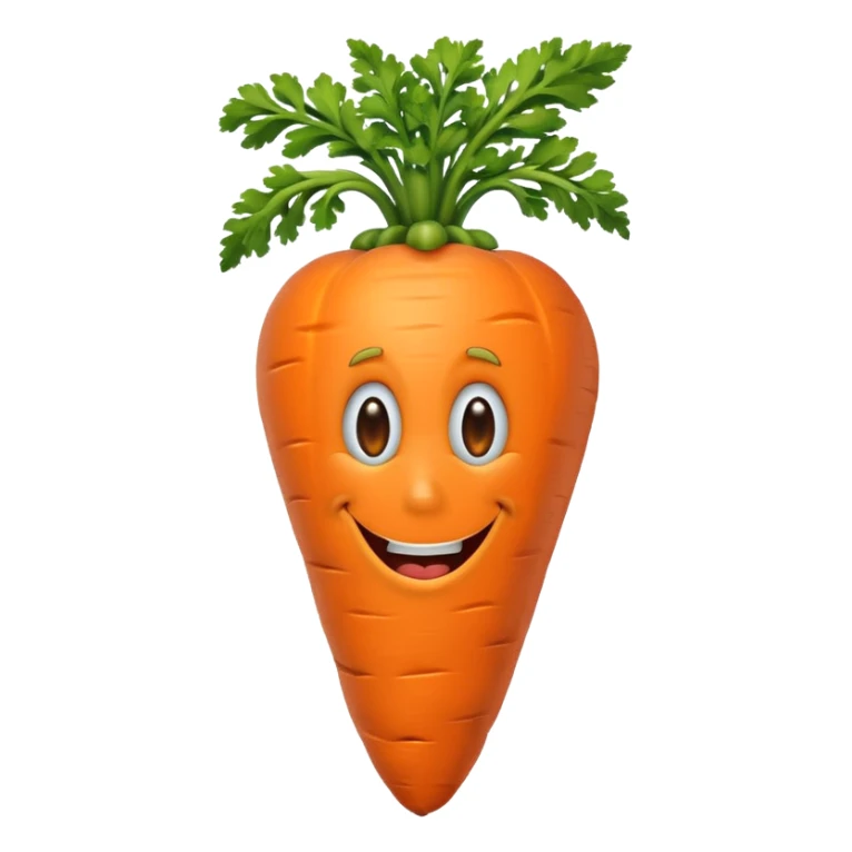a big carrot with goofy face over the world sticker