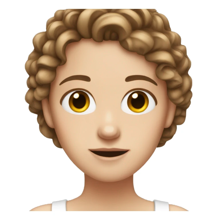 White girl brown hair multiple rings on hands  sticker