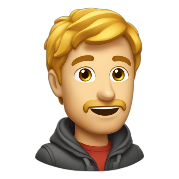 gerad depardieux enervé qui bois de la lave sticker