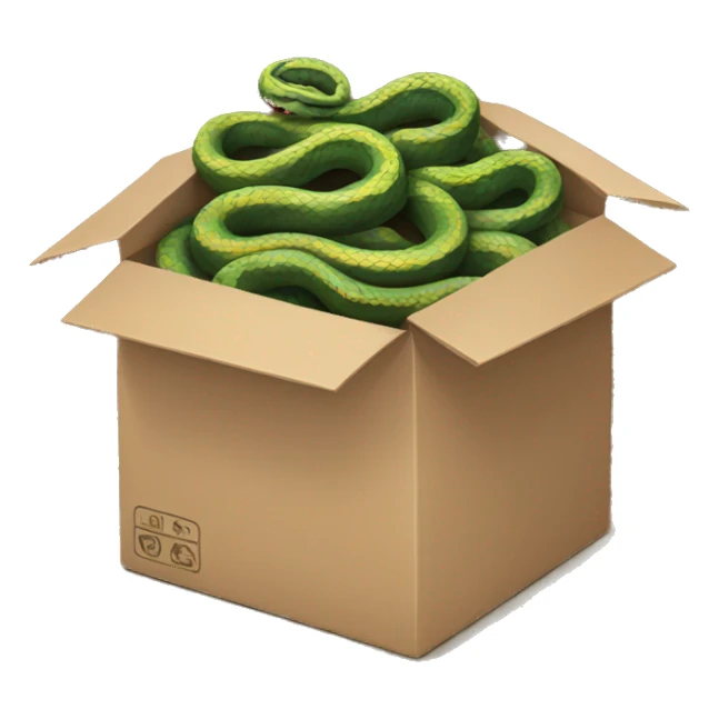 A box full of snakes sticker