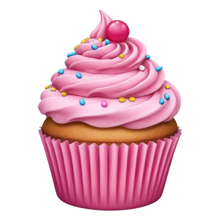 Cupcake with pink icing sticker