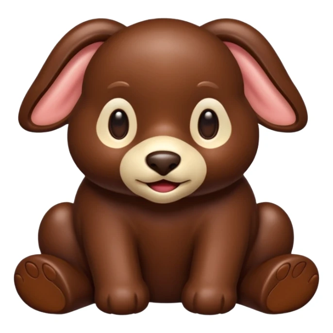 chocolate as an animal shape sticker